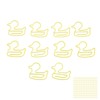 100Pcs Paper Clips Yellow Duck Shape Lightweight Portable Electroplating Process