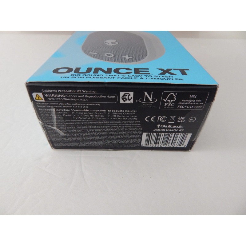 Universal Skullcandy Ounce XT Portable Bluetooth Wireless Speaker Gray New