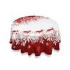Mnsruu Christmas Round Tablecloths, Circular Table Cover Washable Polyester for