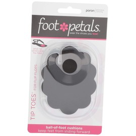 Foot Petals Women's Foot Cushion for Flip Flops, black/black