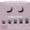 Individual Eyelashes, QUEWEL, Individual Eyelash Clusters, Lashes, C Curl, 10