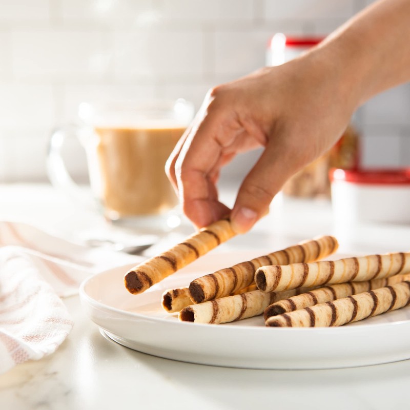 Pirouline Rolled Wafers – Dark Chocolate – Rolled Wafer Sticks,
