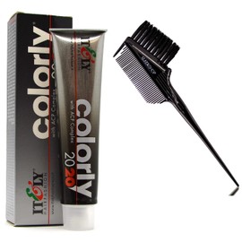 IT&LY Colorly 2020 Italy Permanent Hair Color Dye Haircolor (w/ Sleek 3-in-1 Brush Comb) Itely Italian Beauty, 100 Percent Grey Coverage (4N - Medium Brown - 2.02 oz)