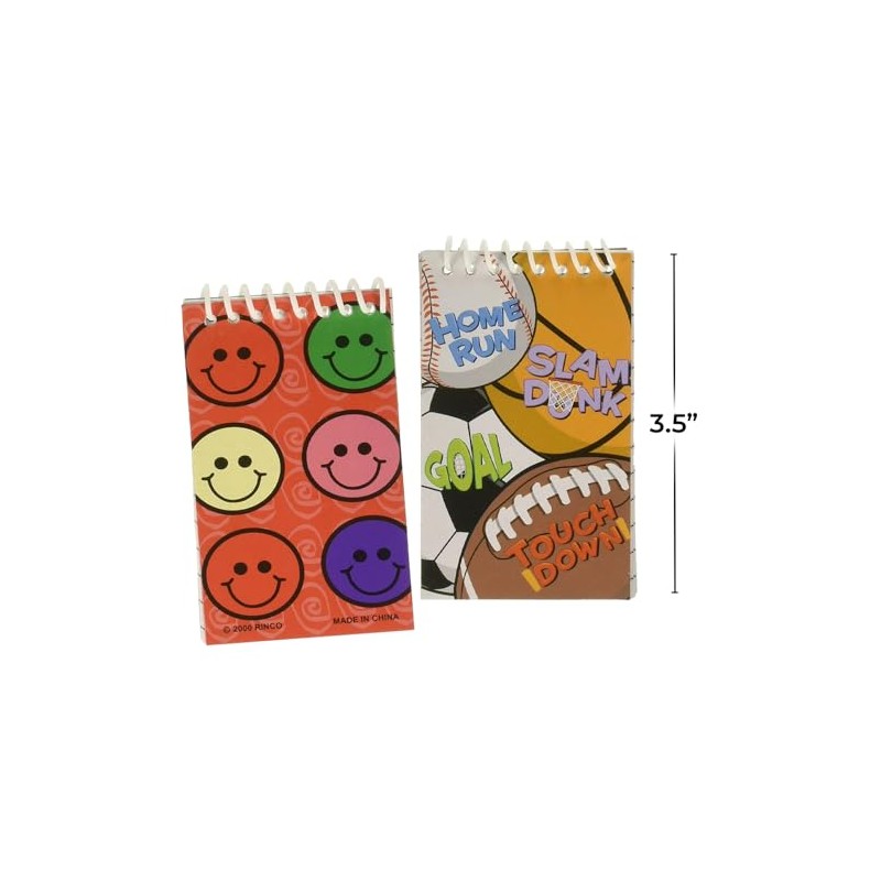 Rhode Island Novelty 3.5"X2.25" 72pc Spiral Notebook Assortment