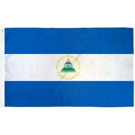 TrendyLuz Flags Nicaragua Nicaraguan National Banner Flag 3x5 Feet