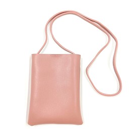 Kaiyusha Women's Diagonal Shoulder Mini Bag, Pouch, Lightweight, Long Strap, Pink
