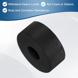 M METERXITY 16-Pack Rubber Spacer 0.31" ID 0.98" OD 0.39" Thick Neoprene Anti Vibration Pads Round Isolation Washers Bushings for Cars/Boats/Home/Machinery, Shock Noise Reduction Pads [Black]