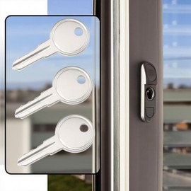 6Pcs UPVC Window Handle Key Compatible with Securistyle Window Handles Lock, Replaceable Spare Key