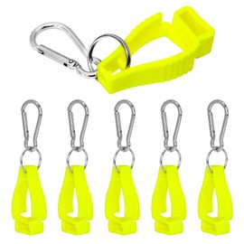 Mobodawe Large Yellow 7 Pcs Work Glove Clips for Construction Safety