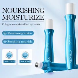 Collagen Moisturizing & Whitening Eye Serum can be used with massage beads to promote the absorption of the essence, soothing, nourishing, firming, lifting, lightening dark circles and brightening the eyes.