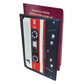 Komonee Retro Cassette Tape Travel Passport Cover Holder