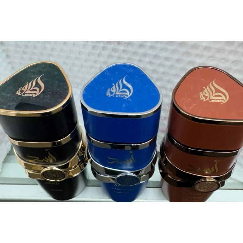 Lattafa Asad Lattafa + Asad Bourbon + Asad Zanzibar 3.4