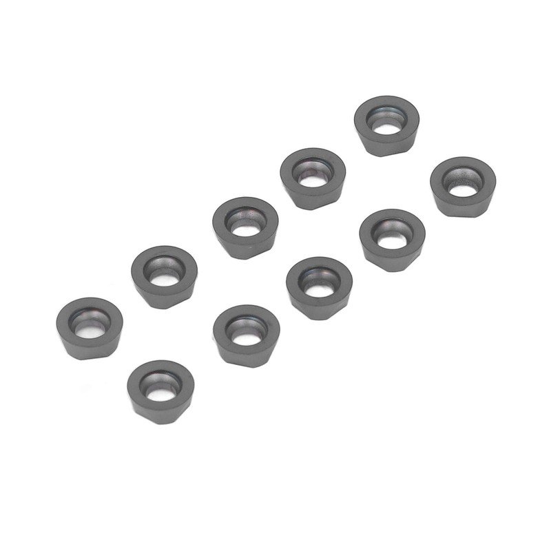 10PCS Black Coating Carbide Inserts Round CNC Turning Milling Inserts
