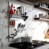 Wilprep Range Backsplash, 24"x30" Stainless Steel Backsplash with Storage Shelf