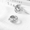 FAUTHENTICUTE Silver Plated hoops Huggie Earrings for Women, Chunky Silver