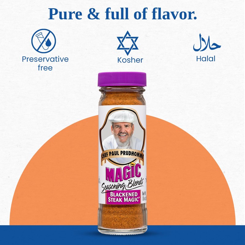 Chef Paul Magic Seasoning Blends Blackened Steak Magic | Bold