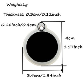 6 Pack Two Colors Circle Silicone Dog Tag Silencer Green Glow in The Dark Round Soundless Pet Tag Sleeve Blue Glow in The Dark Personalize Pet Name Tags Protector Lightweight Pet Tag Cover