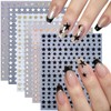 6Pcs Star Nail Art Stickers 3D Shiny Stars Nail Decals