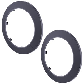 FOCMKEAS 2Pcs Pipe Cover Decoration, Fit 4.33"(110mm) Pipe PP Plastic Flangen Water Pipe Cover Decoration, Escutcheon Pipe Collar for Wall Pipe Tube Decoration, Black