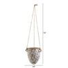 Nearly Natural 2ft. Tuscan Hanging Ceramic Scroll Planter