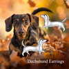 JERWLI Dachshund Earrings 925 Sterling Silver Stud Earrings Dachshund Jewelry