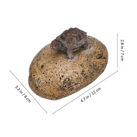 VILLCASE Caja De Llaves Oculta En Forma De Tortuga De Resina 4.80X3.14X3.14In Para Jardín Y Exterior Con Diseño Realista Y Resistente a La Intemperie