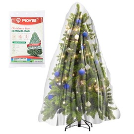 PROWEE All Purpose Use Jumbo Christmas Tree Removal Bag Extra Large 6ft width by 9 Feet Tall Tree Disposal Bag Waterproof Christmas Tree Storage Skirt Bag