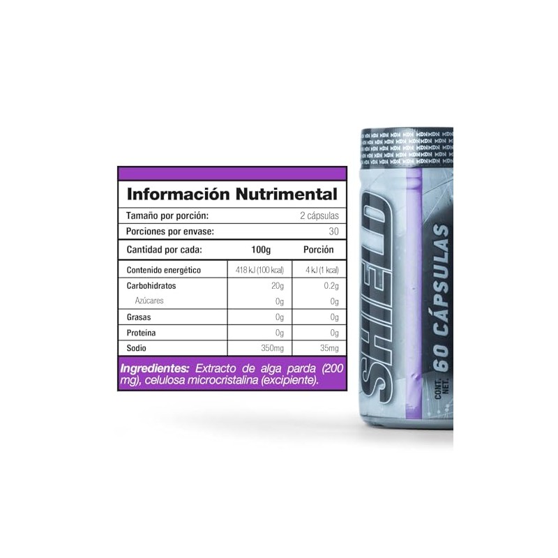 Bloqueador de carbohidratos, Mdn Sports, Shield, 60 capsulas, 500 mg