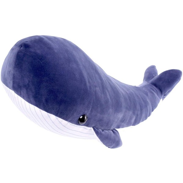 LALA HOME Large Blue Whale Stuffed Animal Giant Hugging Soft Pillow Toy 23.6 Innch/60 Centimeter