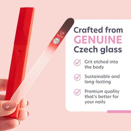 Glass Nail File Manicure Nail Care Fingernail Nail File for Natural Nails - Bona Fide Beauty Made in The Czech Republic
