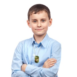 Camouflage Dog Tag Necklaces (4 dozen) - Bulk [Toy]