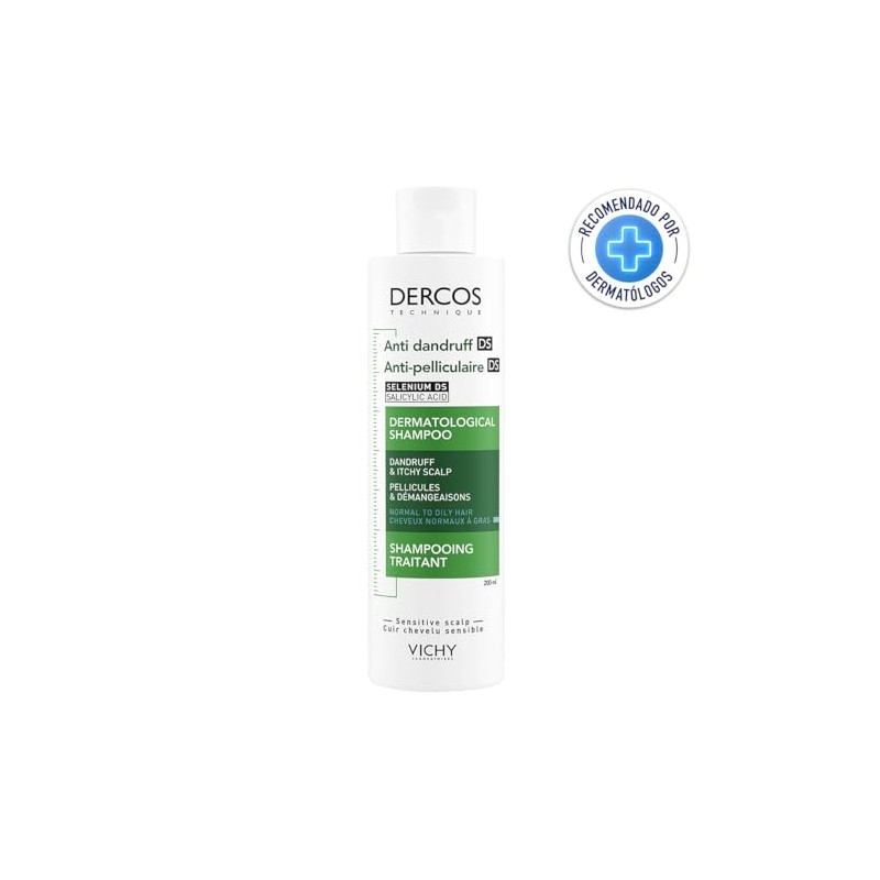 "Vichy dercos caspa grasa 200ml shampoo para combatir la caspa