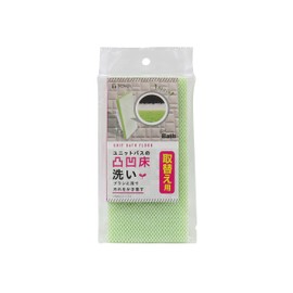 Towa Sangyo Bathroom Cleaning Brush, Green, Approx. 7.5 x 3.5 x 0.8 inches (19 x 9 x 2 cm), Brush for Unit Bath, SG, Handle Included, Replacement