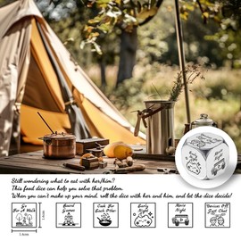 UNICRAFTALE Relaxing Activity Dice 1 Set Stainless Steel Decision Wedding Gifts Funny Date Night Ideas Dice Anniversary Valentines Day Gifts for Men Women Coworker Christmas Birthday Gifts