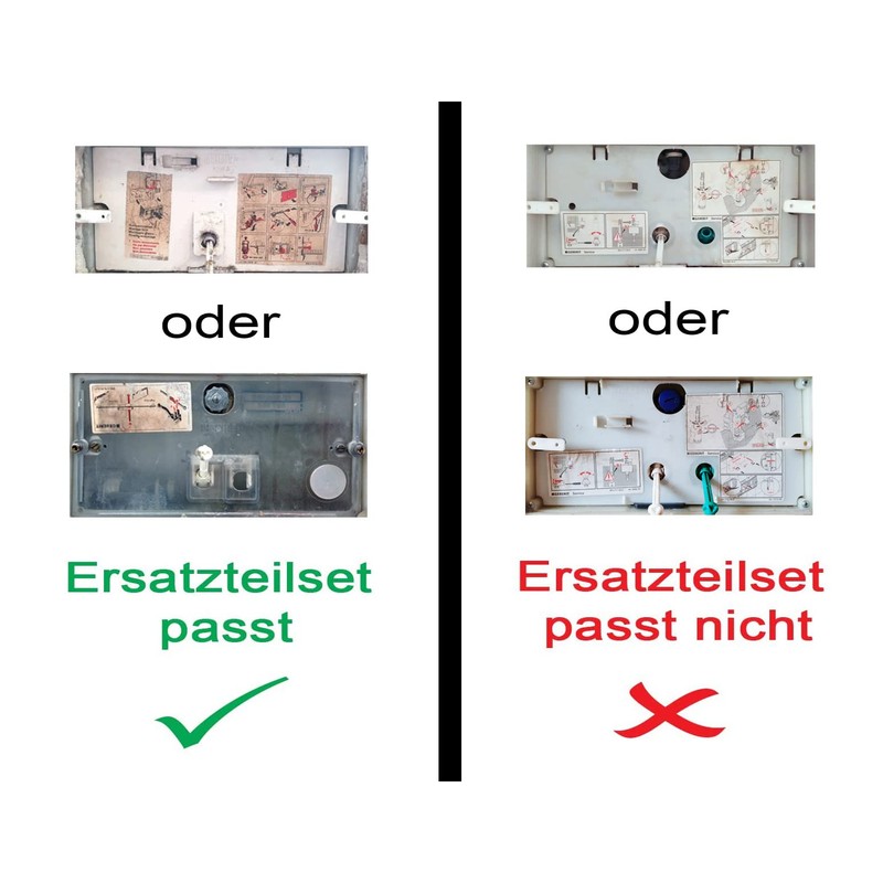 Replacement Parts Set for Geberit Flush-Mounted Cistern 1978-1997 (Type 10.400,