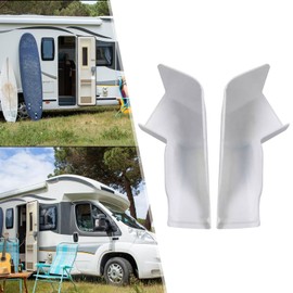 Okiyakusama 2Pcs RV Gutter Spout Protector Reduce Black Streaks RV Rain Gutter Spout Rain Gutter Extensions for Van Travel Trailer, White