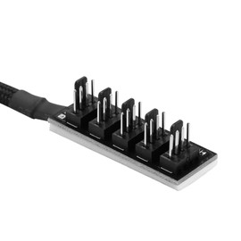 5-Port Fan Hub, 4-Pin PWM Fan Hub, CPU Fan Splitter, 5-Port Fan Hub, 4 Pin PWM Fan Splitter Cable, Suitable for Computer PC Fan Cable