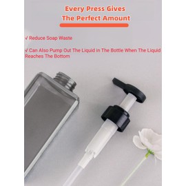 Abriclo Shampoo and Conditioner Dispensers 25OZ Refillable Large Shower Bottles 2Pack Hand Soap Dish Soap Dispenser with Waterproof Labels Square Pump Bottle for Bathroom and Kitchen- Gray, 750ml