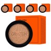 Graphen Men's Handsome Cover Cushion Refill 14g, No. 1, 5 pcs / 그라펜 남성용 핸섬 커버 쿠션 리필 14g, 1호, 5개
