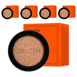 Graphen Men's Handsome Cover Cushion Refill 14g, No. 1, 5 pcs / 그라펜 남성용 핸섬 커버 쿠션 리필 14g, 1호, 5개