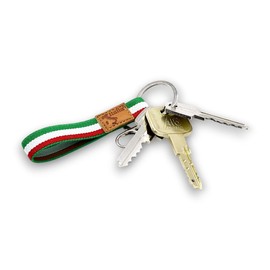 BDM Italy Flag Bracelet, Men and Women, Italian Flag and Leather, Elastic and Washable. 18-20cm