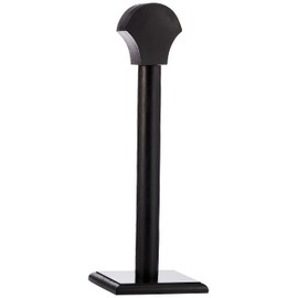 SZCO Supplies 17” Black Wooden Full-Sized Helmet/Headwear Display Stand with Base Hardware (910942)