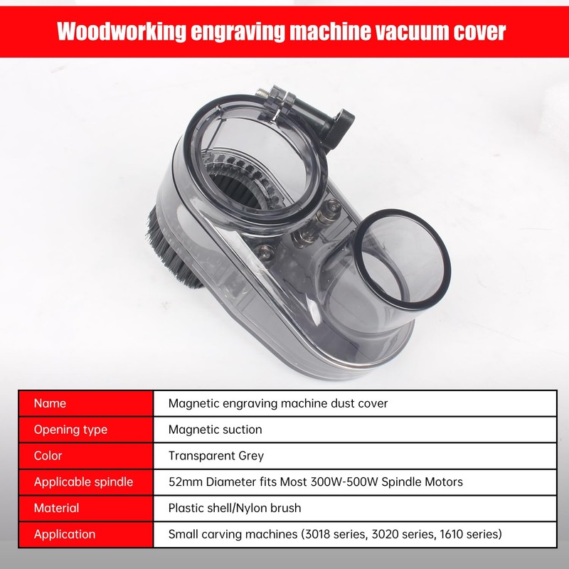 XUNKUANER CNC 52mm Diameter Router Dust Shoe, Fit Most 300w