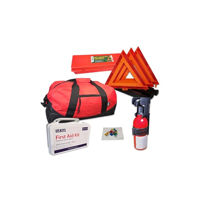 USKITS DOT Economy OSHA ANSI Compliant Truck Safety Kit for