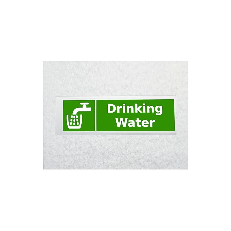 Drinking Water Sticker Waterproof Outdoor Vinyl Sticker 150 x 45