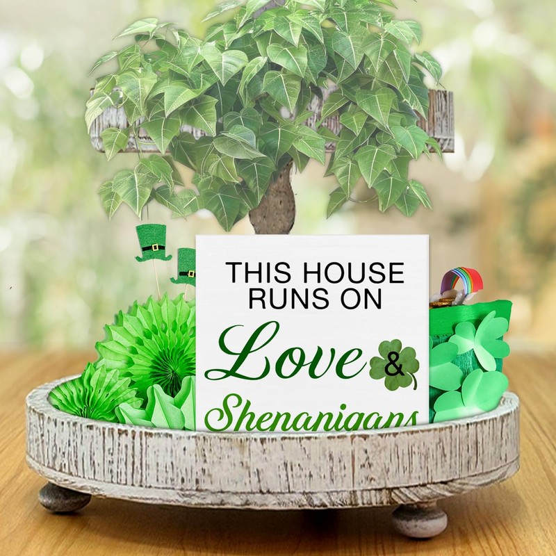 St. Patrick's Day Decorations, This House Runs on Love and