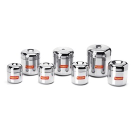 Sumeet Stainless Steel Vertical Utility Canisters/Ubha Dabba/Storage Containers Set of 7Pc (125ml,160ml,200ml,280ml,320ml,500ml,650ml)