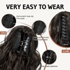 FLUFYMOOZ Ponytail Extension, Ponytail Extension, 46 cm Claw Clip, Ponytail