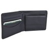 VISCONTI Black Leather Bifold Mens Wallet & Coin Purse HT7