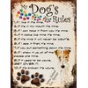 Shawprint Limited MY DOG'S RULES RETRO STYLE METAL TIN WIRE